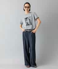 FMKHD27120 MICHEL KLEIN(ミッシェルクラン) フォトTシャツ カーキ