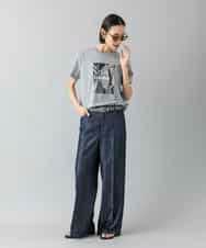 FMKHD27120 MICHEL KLEIN(ミッシェルクラン) フォトTシャツ カーキ