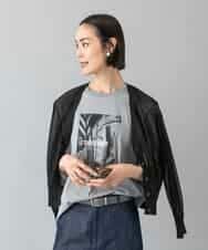 FMKHD27120 MICHEL KLEIN(ミッシェルクラン) フォトTシャツ カーキ