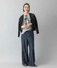 FMKHD27120 MICHEL KLEIN(ミッシェルクラン) フォトTシャツ カーキ
