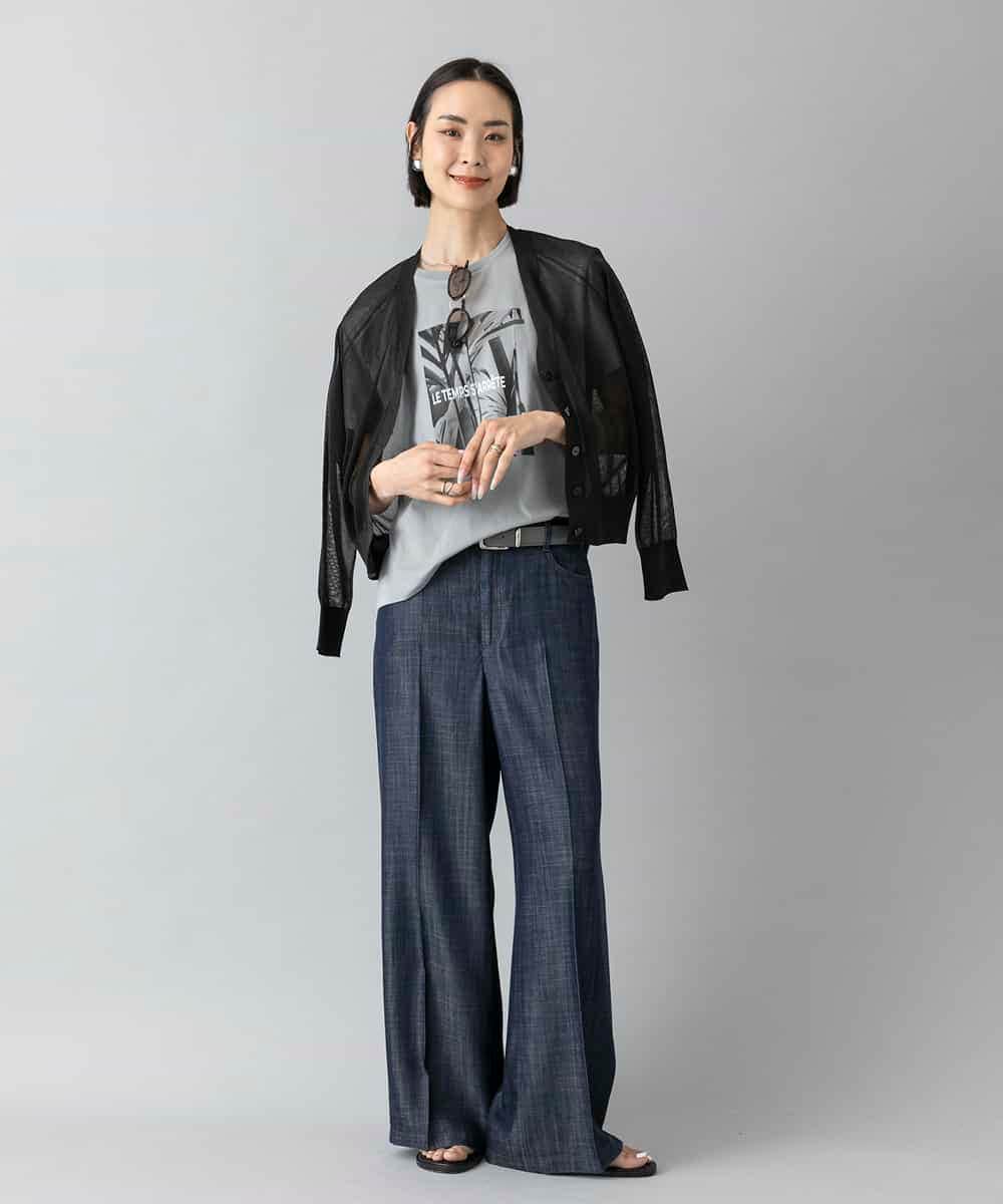FMKHD27120 MICHEL KLEIN(ミッシェルクラン) フォトTシャツ カーキ