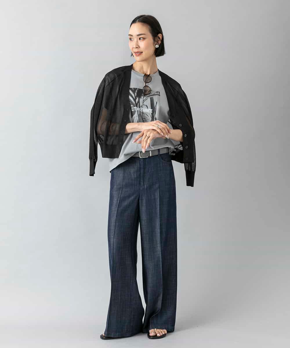 FMKHD27120 MICHEL KLEIN(ミッシェルクラン) フォトTシャツ カーキ