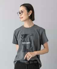 FMKHD27120 MICHEL KLEIN(ミッシェルクラン) フォトTシャツ カーキ