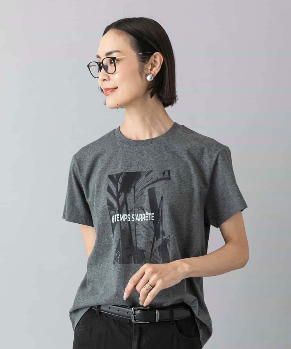 FMKHD27120 MICHEL KLEIN(ミッシェルクラン) フォトTシャツ カーキ