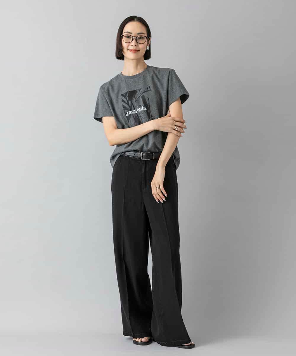 FMKHD27120 MICHEL KLEIN(ミッシェルクラン) フォトTシャツ カーキ