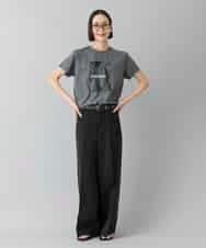 FMKHD27120 MICHEL KLEIN(ミッシェルクラン) フォトTシャツ カーキ