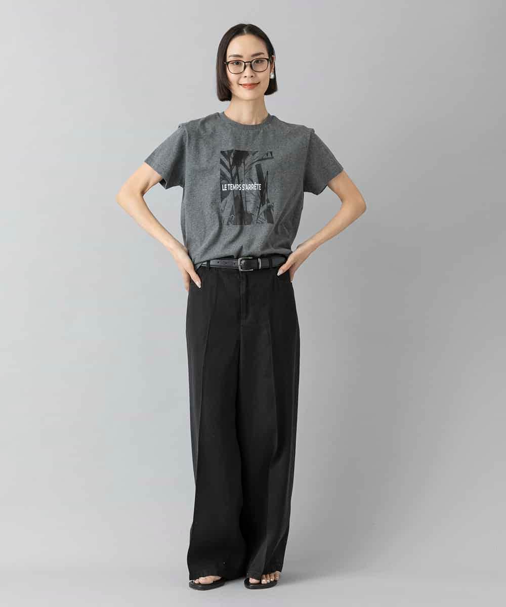 FMKHD27120 MICHEL KLEIN(ミッシェルクラン) フォトTシャツ カーキ
