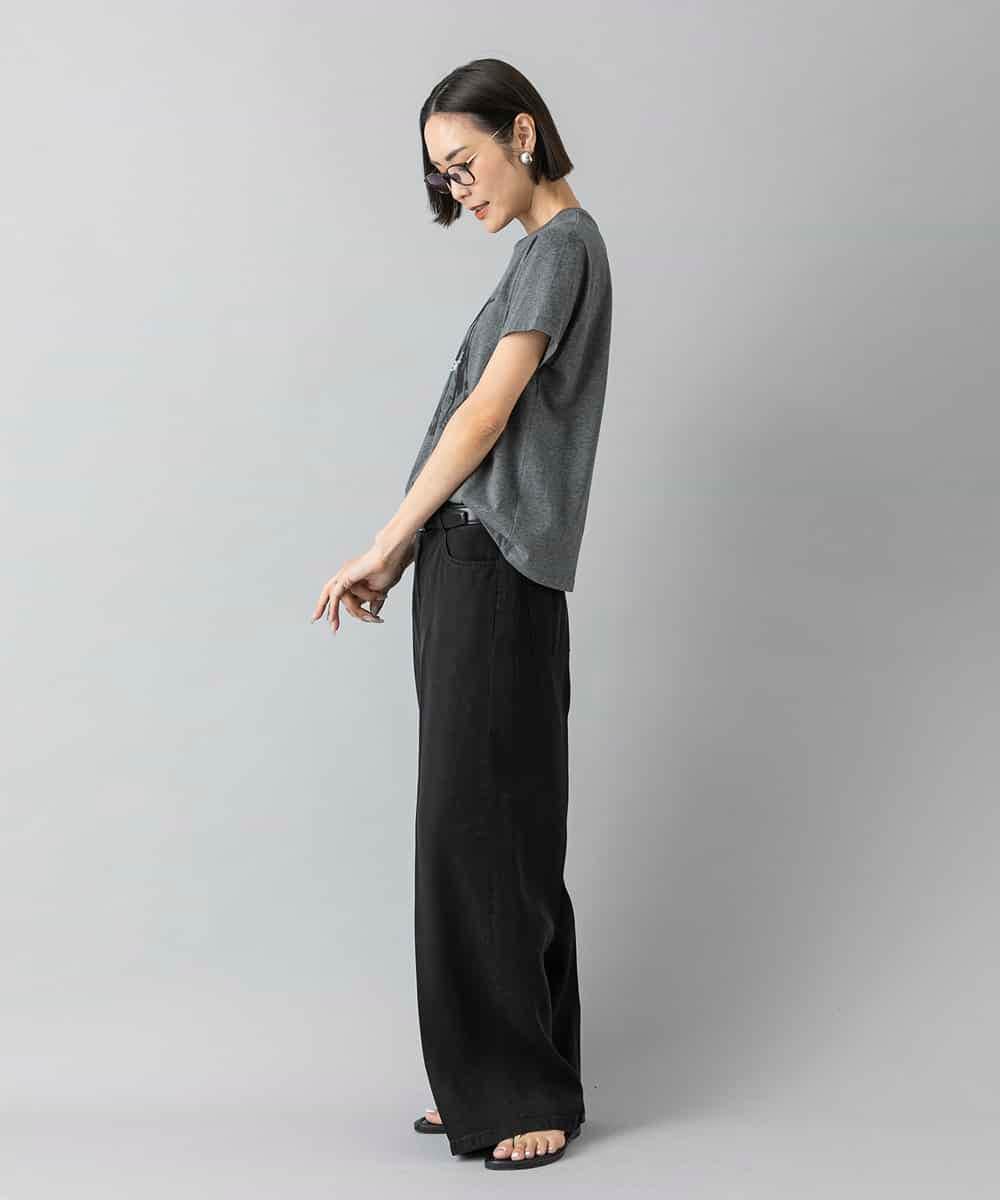 FMKHD27120 MICHEL KLEIN(ミッシェルクラン) フォトTシャツ カーキ