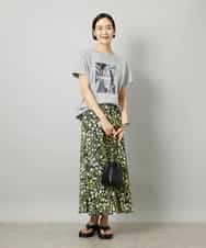 FMKHD27120 MICHEL KLEIN(ミッシェルクラン) [WEB限定カラー]フォトTシャツ カーキ