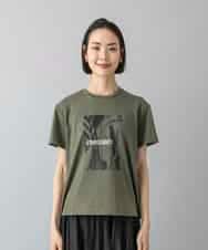 FMKHD27120 MICHEL KLEIN(ミッシェルクラン) フォトTシャツ カーキ