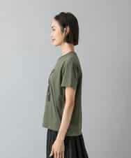 FMKHD27120 MICHEL KLEIN(ミッシェルクラン) フォトTシャツ カーキ