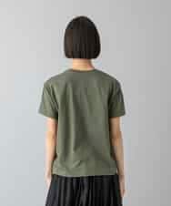 FMKHD27120 MICHEL KLEIN(ミッシェルクラン) フォトTシャツ カーキ