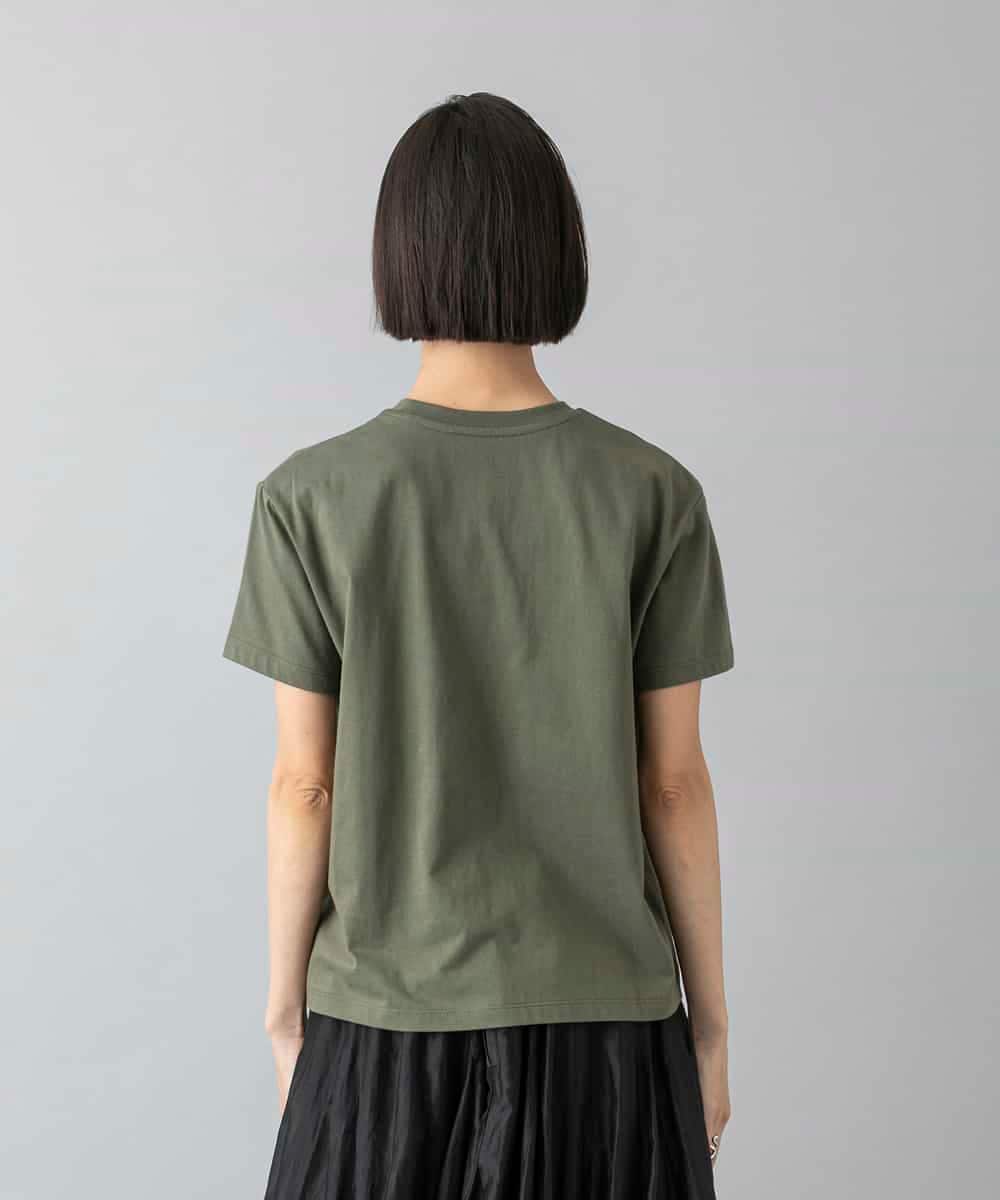 FMKHD27120 MICHEL KLEIN(ミッシェルクラン) フォトTシャツ カーキ