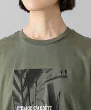 FMKHD27120 MICHEL KLEIN(ミッシェルクラン) フォトTシャツ カーキ