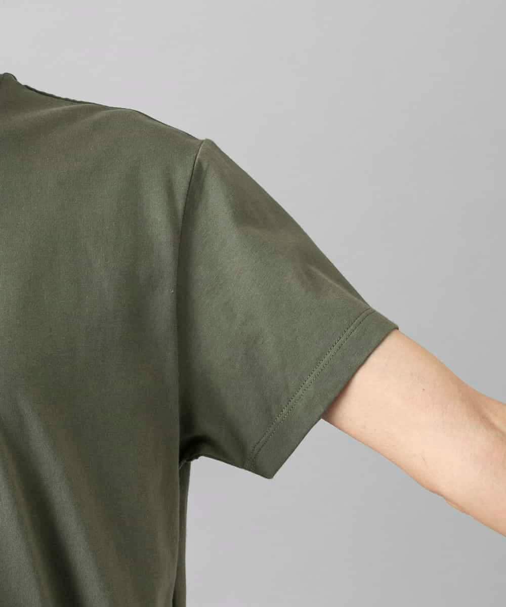FMKHD27120 MICHEL KLEIN(ミッシェルクラン) フォトTシャツ カーキ