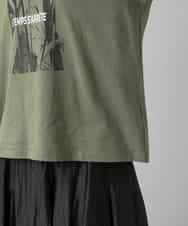 FMKHD27120 MICHEL KLEIN(ミッシェルクラン) フォトTシャツ カーキ