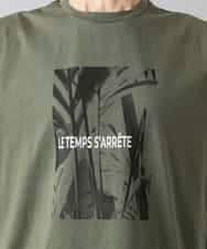 FMKHD27120 MICHEL KLEIN(ミッシェルクラン) フォトTシャツ カーキ