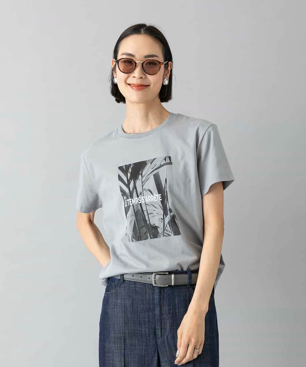 FMKHD27120 MICHEL KLEIN(ミッシェルクラン) フォトTシャツ グレー