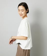 FMKHE05130 MICHEL KLEIN(ミッシェルクラン) 透明箔プリントTシャツ ホワイト