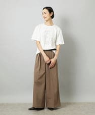 FMKHE05130 MICHEL KLEIN(ミッシェルクラン) 透明箔プリントTシャツ ホワイト