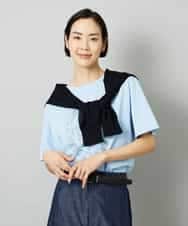 FMKHE05130 MICHEL KLEIN(ミッシェルクラン) 透明箔プリントTシャツ ホワイト