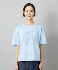 FMKHE05130 MICHEL KLEIN(ミッシェルクラン) 透明箔プリントTシャツ ホワイト