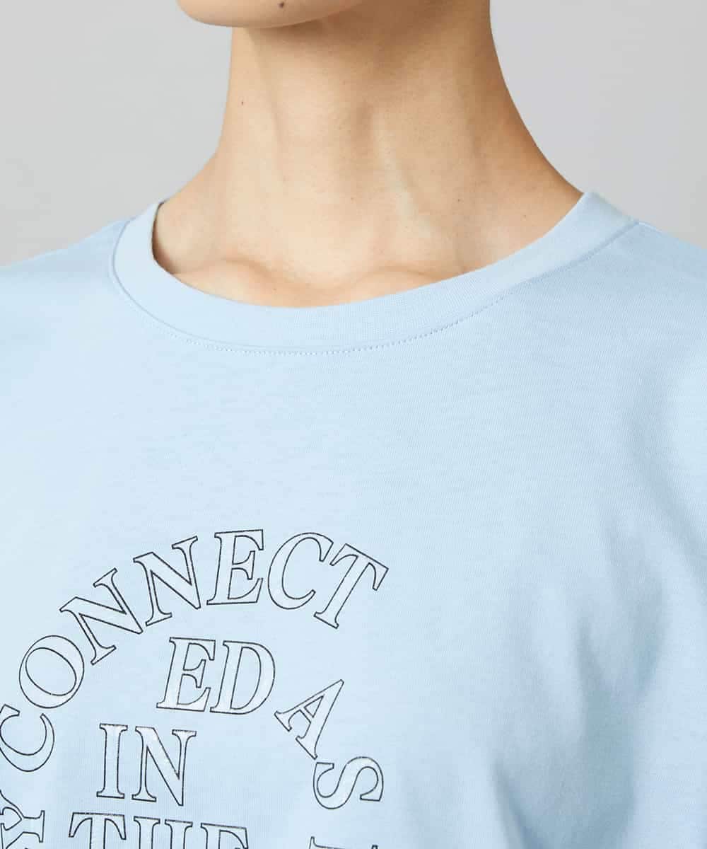 FMKHE05130 MICHEL KLEIN(ミッシェルクラン) 透明箔プリントTシャツ ホワイト