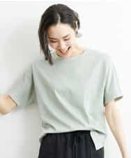 FMKHS64140 MICHEL KLEIN(ミッシェルクラン) [夏の1枚着におすすめ]ドルマンスリーブカットソー グリーン(30)