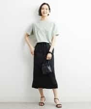 FMKHS64140 MICHEL KLEIN(ミッシェルクラン) [夏の1枚着におすすめ]ドルマンスリーブカットソー グリーン(30)