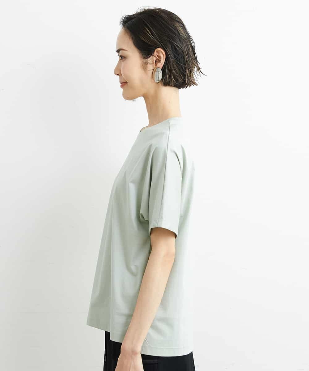 FMKHS64140 MICHEL KLEIN(ミッシェルクラン) [夏の1枚着におすすめ]ドルマンスリーブカットソー グリーン(30)