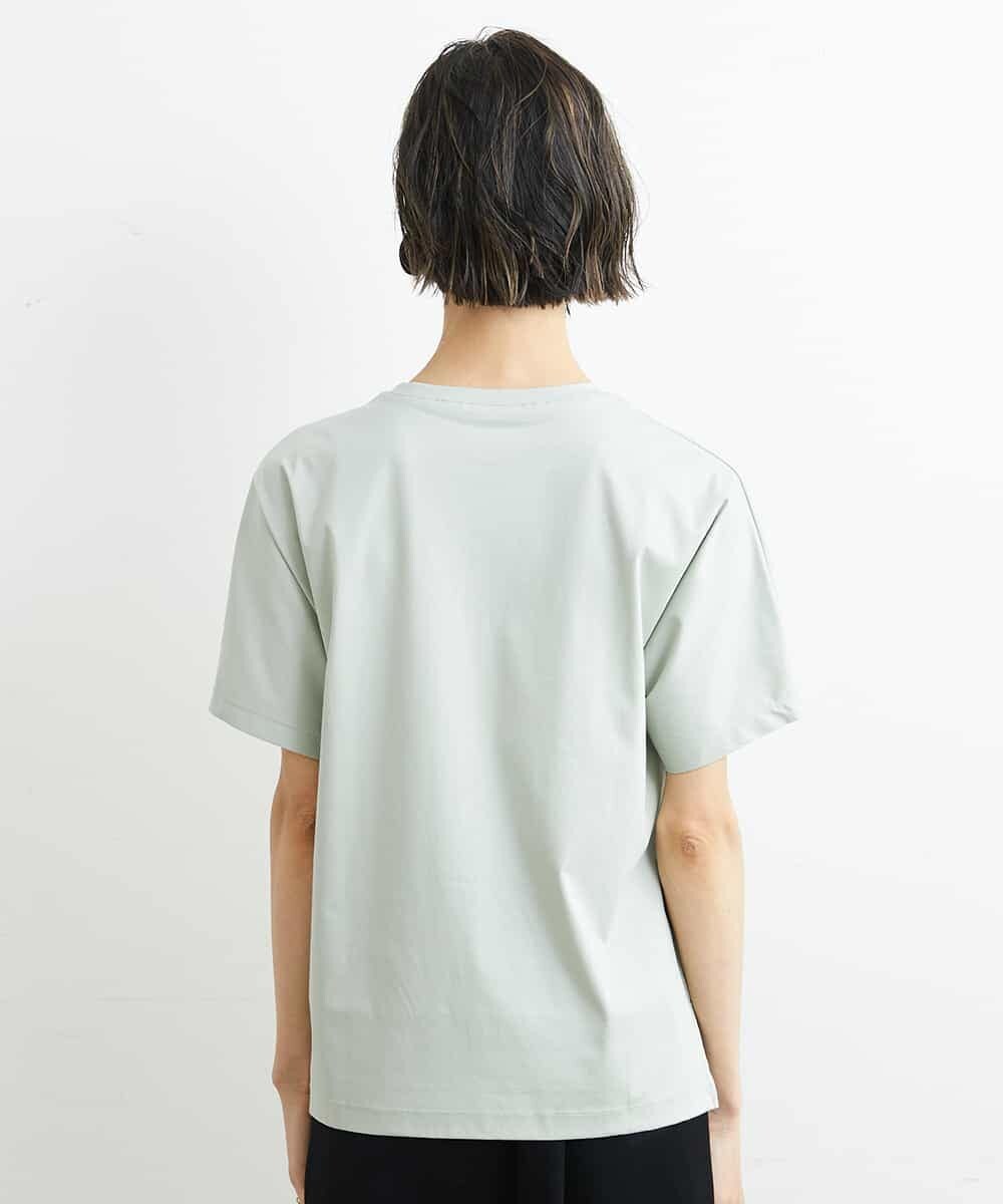 FMKHS64140 MICHEL KLEIN(ミッシェルクラン) [夏の1枚着におすすめ]ドルマンスリーブカットソー グリーン(30)