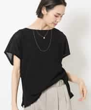 FMKHV28170 MICHEL KLEIN(ミッシェルクラン) [夏の1枚着におすすめ]フレンチスリーブシアーカットソー ライムイエロー(30)