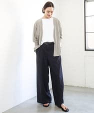 FMKID20150 MICHEL KLEIN(ミッシェルクラン) [遮熱効果素材]ステッチレス五分袖プルオーバー ブラック