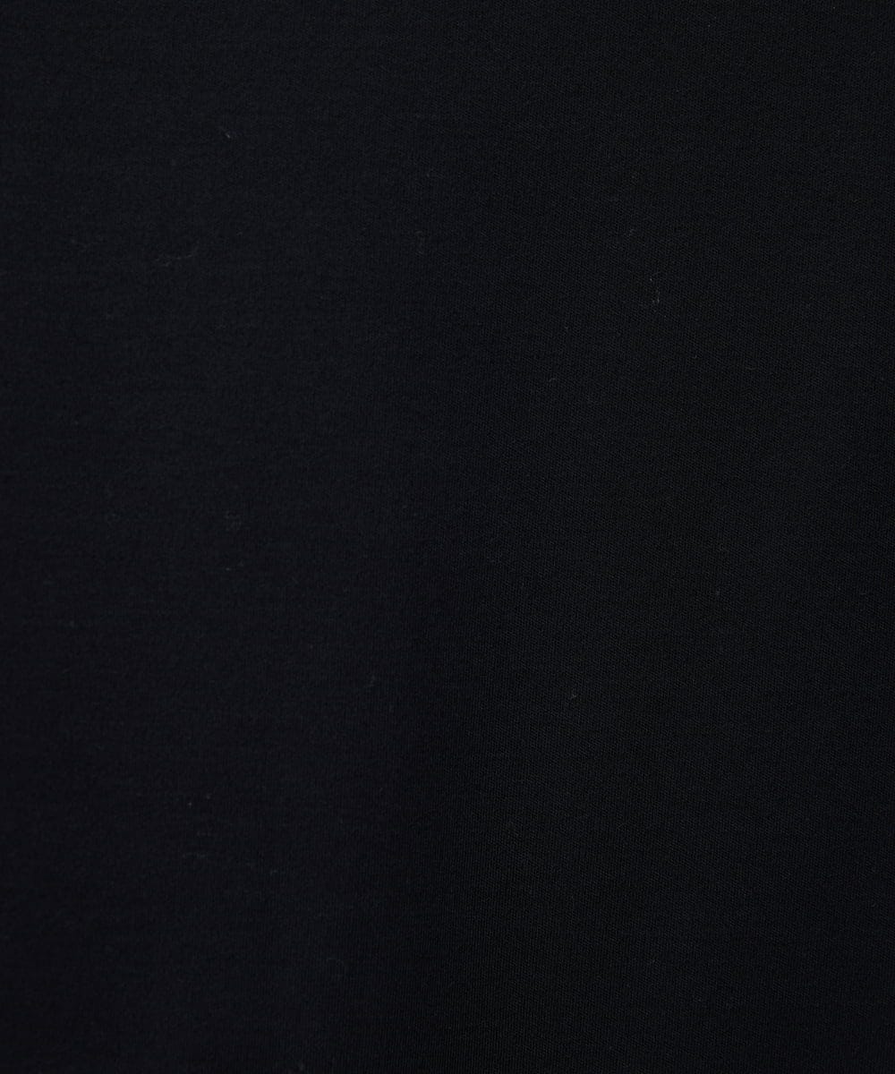 FMKID20150 MICHEL KLEIN(ミッシェルクラン) [遮熱効果素材]ステッチレス五分袖プルオーバー ブラック