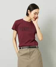 FMKJA01120 MICHEL KLEIN(ミッシェルクラン) フロッキーロゴTシャツ ボルドー