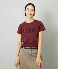FMKJA01120 MICHEL KLEIN(ミッシェルクラン) フロッキーロゴTシャツ ボルドー