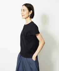 FMKJA01120 MICHEL KLEIN(ミッシェルクラン) フロッキーロゴTシャツ ボルドー