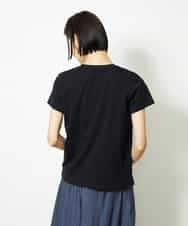FMKJA01120 MICHEL KLEIN(ミッシェルクラン) フロッキーロゴTシャツ ボルドー