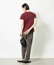 FMKJA01120 MICHEL KLEIN(ミッシェルクラン) フロッキーロゴTシャツ ボルドー