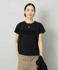 FMKJA01120 MICHEL KLEIN(ミッシェルクラン) フロッキーロゴTシャツ ボルドー