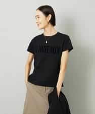 FMKJA01120 MICHEL KLEIN(ミッシェルクラン) フロッキーロゴTシャツ ボルドー