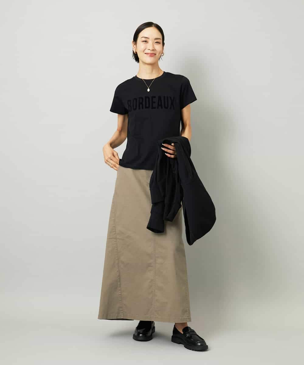 FMKJA01120 MICHEL KLEIN(ミッシェルクラン) フロッキーロゴTシャツ ボルドー