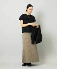 FMKJA01120 MICHEL KLEIN(ミッシェルクラン) フロッキーロゴTシャツ ボルドー