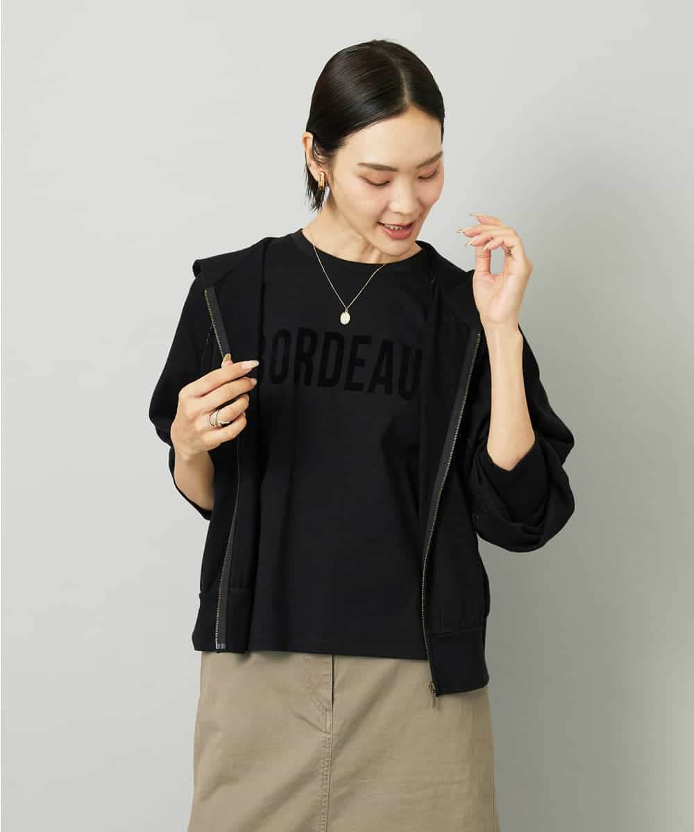 FMKJA01120 MICHEL KLEIN(ミッシェルクラン) フロッキーロゴTシャツ ボルドー