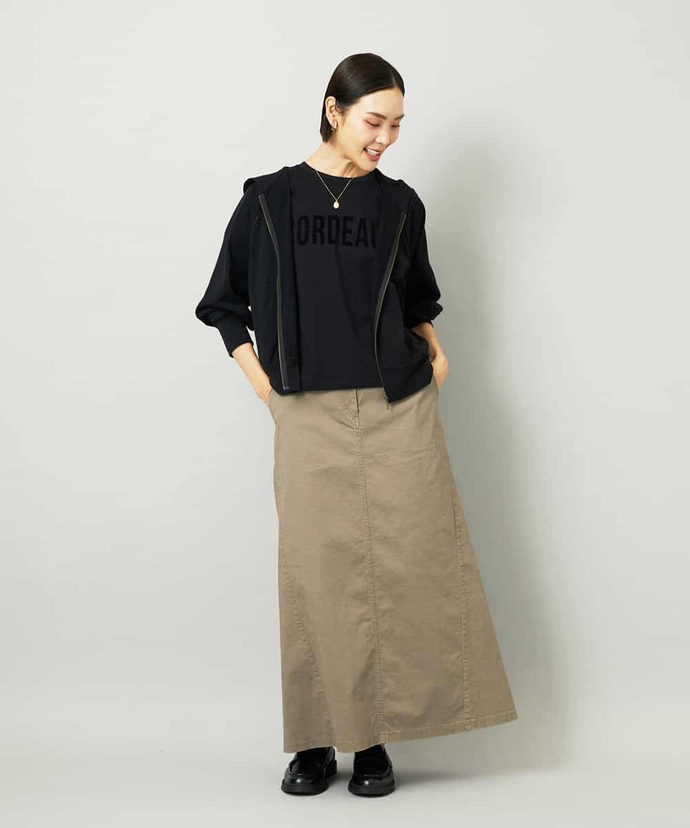 FMKJA01120 MICHEL KLEIN(ミッシェルクラン) フロッキーロゴTシャツ ボルドー