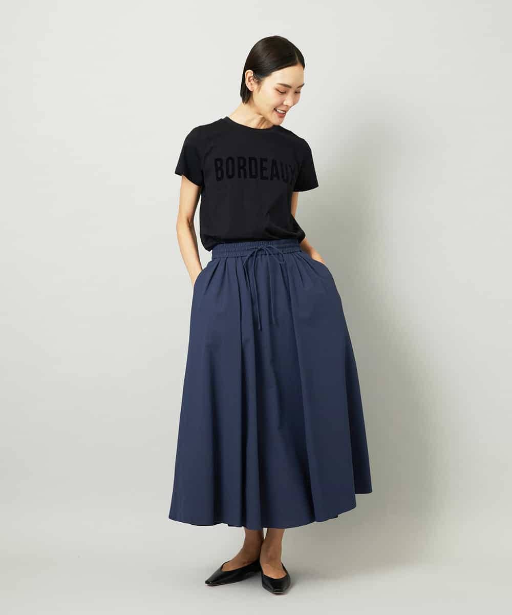 FMKJA01120 MICHEL KLEIN(ミッシェルクラン) フロッキーロゴTシャツ ボルドー