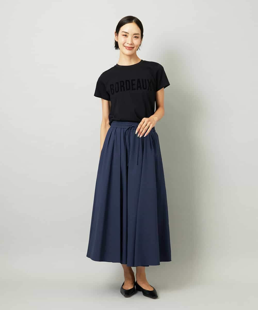 FMKJA01120 MICHEL KLEIN(ミッシェルクラン) フロッキーロゴTシャツ ボルドー