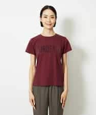 FMKJA01120 MICHEL KLEIN(ミッシェルクラン) フロッキーロゴTシャツ ボルドー