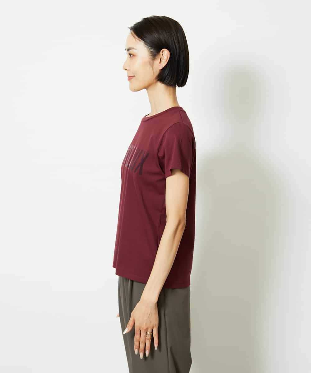 FMKJA01120 MICHEL KLEIN(ミッシェルクラン) フロッキーロゴTシャツ ボルドー
