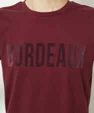 FMKJA01120 MICHEL KLEIN(ミッシェルクラン) フロッキーロゴTシャツ ボルドー